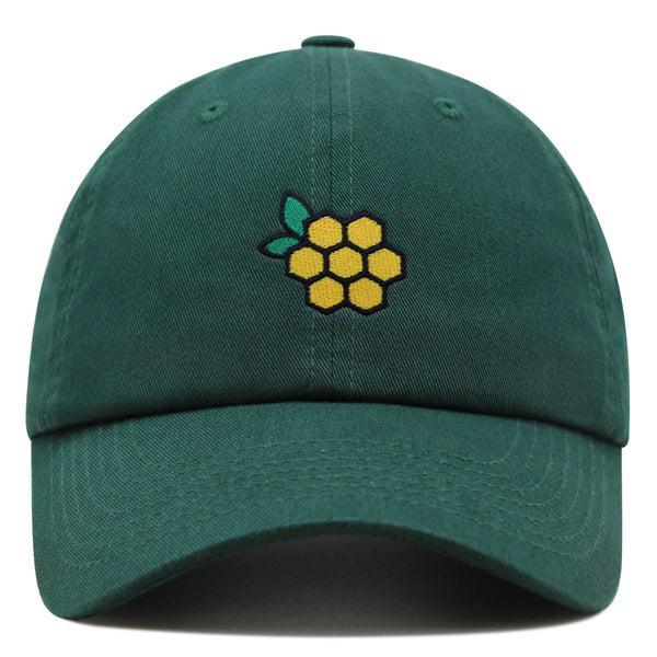 Honeycomb Premium Dad Hat Embroidered Baseball Cap Honey Logo