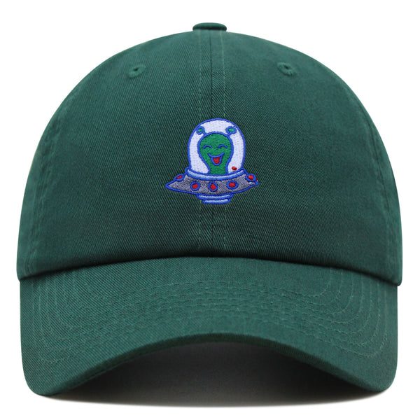 Flying Saucer Premium Dad Hat Embroidered Baseball Cap UFO