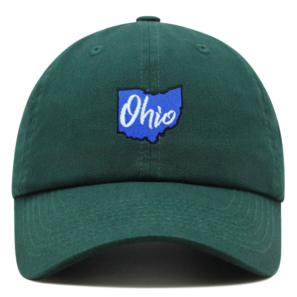 Ohio State Premium Dad Hat Embroidered Cotton Baseball Cap Map