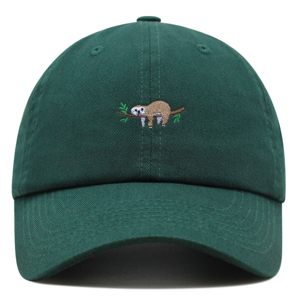 Sloth Premium Dad Hat Embroidered Cotton Baseball Cap Zoo Cartoon