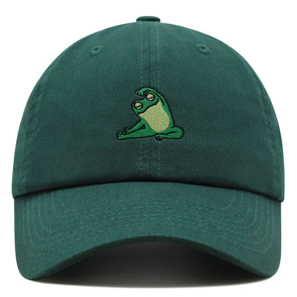 Frog Yoga Premium Dad Hat Embroidered Cotton Baseball Cap Funny Yoga