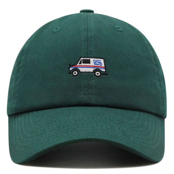 Mail Truck Premium Dad Hat Embroidered Cotton Baseball Cap Delivery