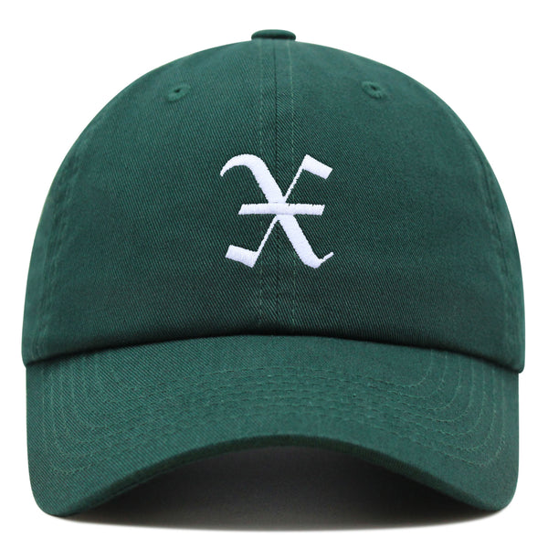 Old English Letter X Premium Dad Hat Embroidered Cotton Baseball Cap English Alphabet