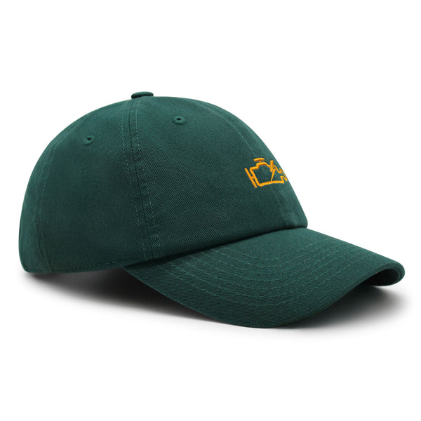 Check Engine Light Premium Dad Hat Embroidered Baseball Cap Car Racer