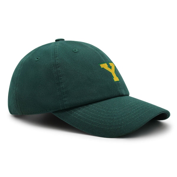 Initial Y College Letter Premium Dad Hat Embroidered Cotton Baseball Cap Yellow Alphabet