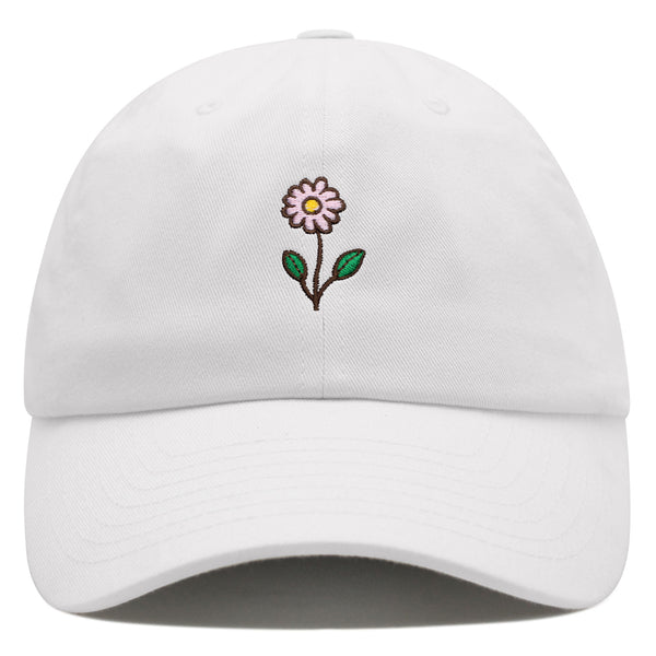 Flower Premium Dad Hat Embroidered Baseball Cap Flower Pink