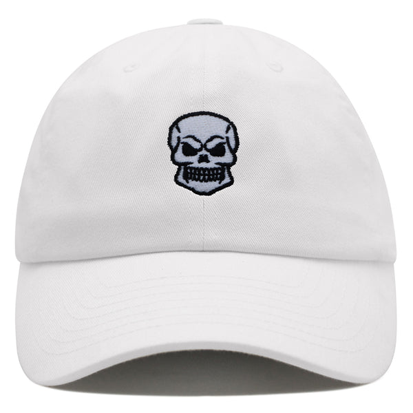 Skull Front View Premium Dad Hat Embroidered Baseball Cap Grunge