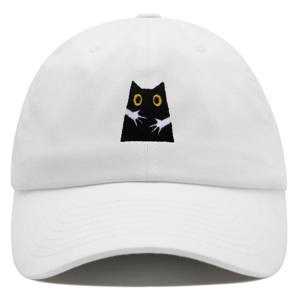 Hugs Premium Dad Hat Embroidered Baseball Cap Black Cat Mom