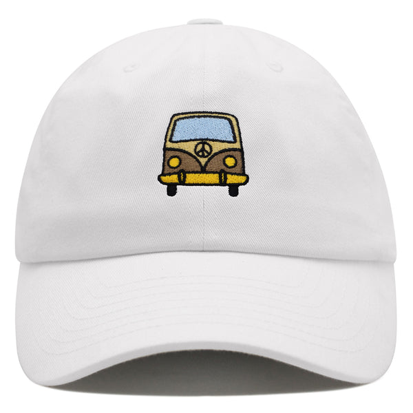 Hippie Van Premium Dad Hat Embroidered Baseball Cap RV VW