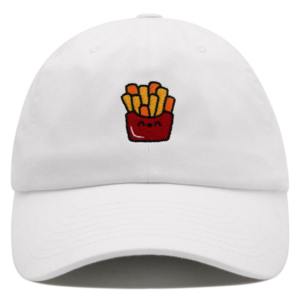 Smiling French Fries Premium Dad Hat Embroidered Baseball Cap Chips Fast Food