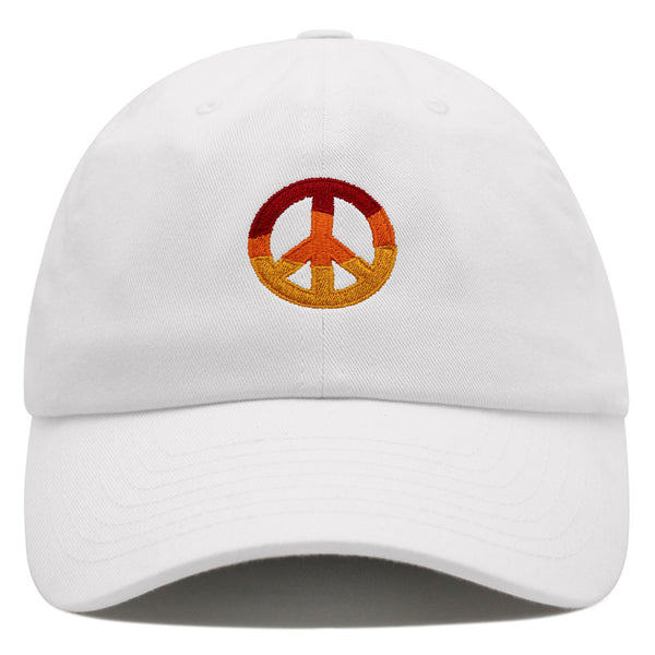 Peace Symbol Premium Dad Hat Embroidered Baseball Cap Hippie Logo