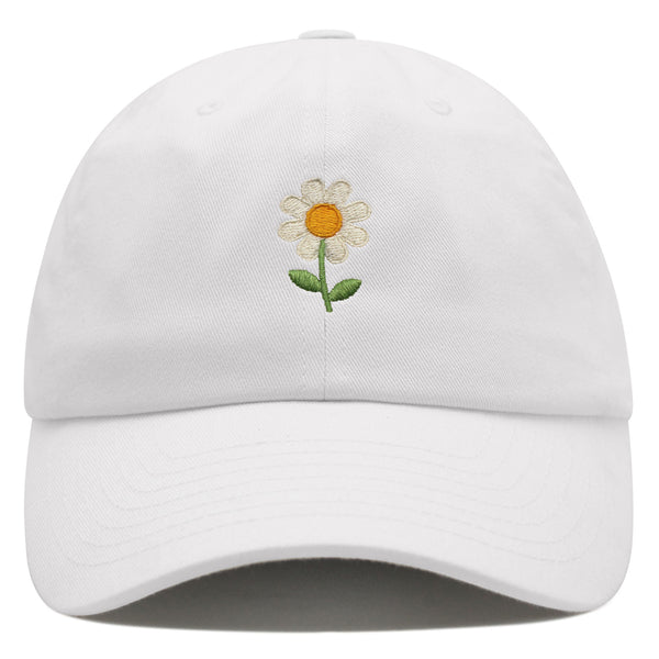 Chamomile Flower Premium Dad Hat Embroidered Baseball Cap Floral