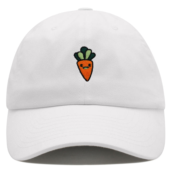 Smiling Carrot Premium Dad Hat Embroidered Baseball Cap Vegetable Vegan