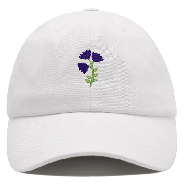 Purple flower Premium Dad Hat Embroidered Baseball Cap Purple Floral