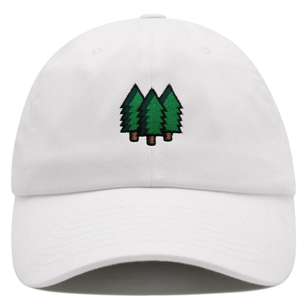 Trees Premium Dad Hat Embroidered Baseball Cap Forest Hiking