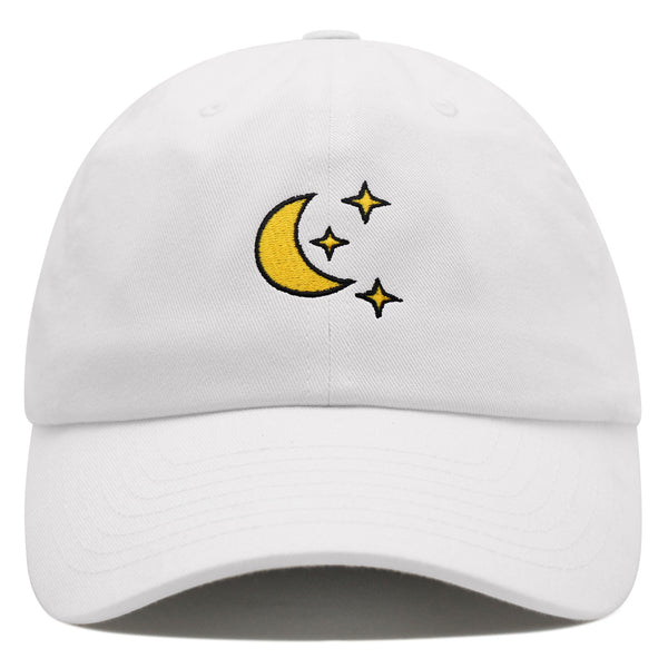 Moon Premium Dad Hat Embroidered Baseball Cap Space Sky Night