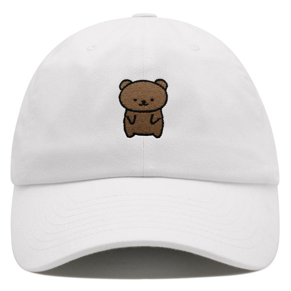 Bear Premium Dad Hat Embroidered Baseball Cap Teddy Bear Brown