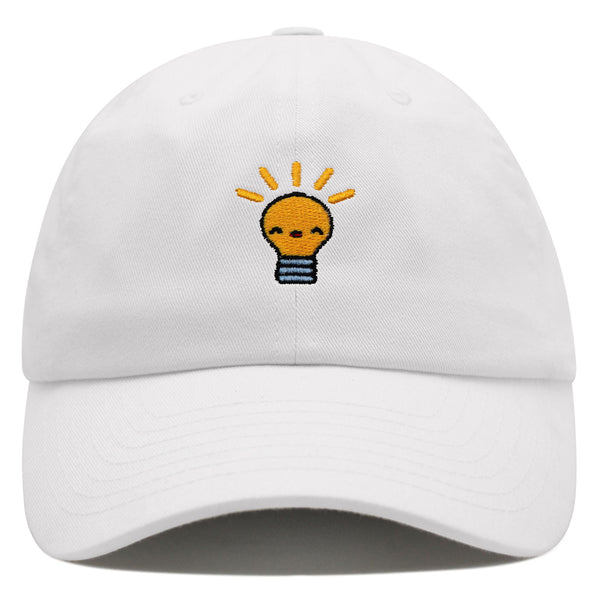 Happy Bulb Premium Dad Hat Embroidered Baseball Cap Lightbulb Idea