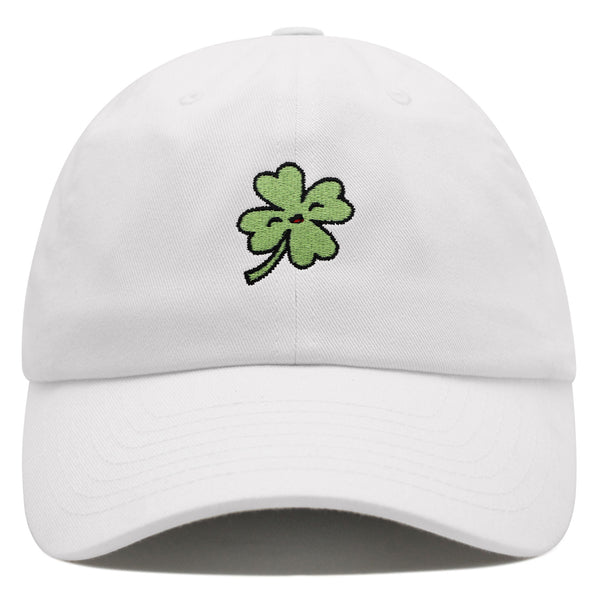 Clover Premium Dad Hat Embroidered Baseball Cap Lucky Flower