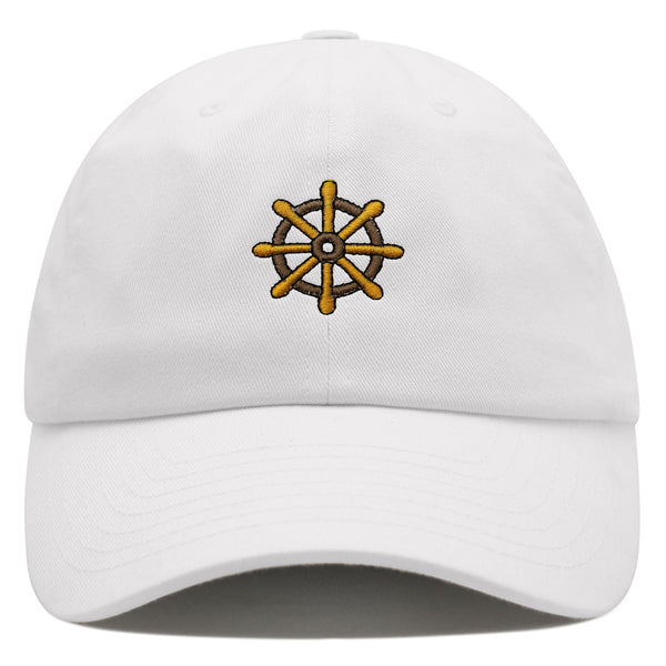 Boat Wheel Premium Dad Hat Embroidered Baseball Cap Ocean Ship Yatch