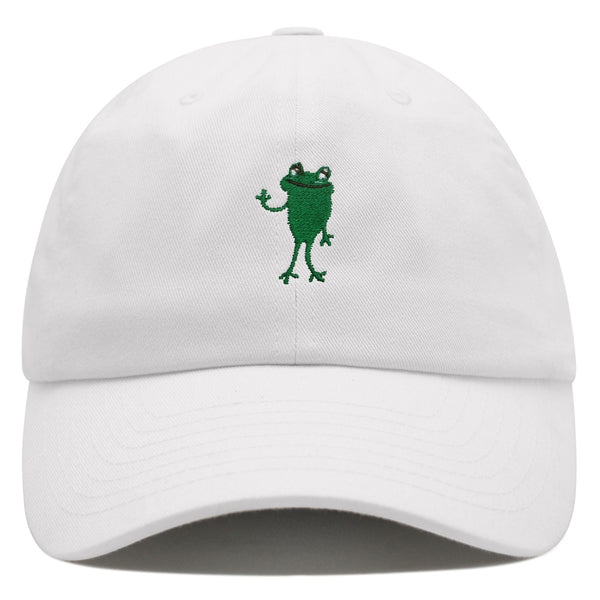 Frog Hi! Premium Dad Hat Embroidered Baseball Cap Cute