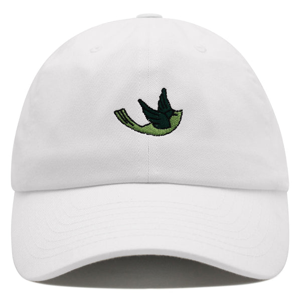 Green Bird Premium Dad Hat Embroidered Baseball Cap Nature Animal