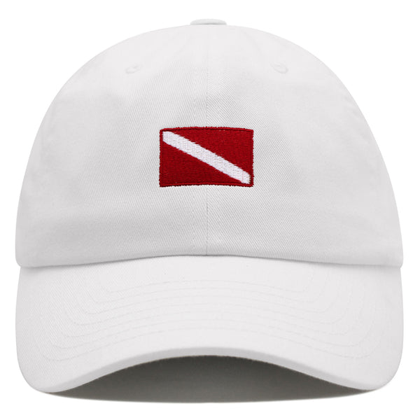 Diving Flag Premium Dad Hat Embroidered Baseball Cap Flag Symbol