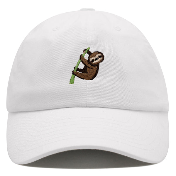 Sloth Premium Dad Hat Embroidered Baseball Cap Animal Tree