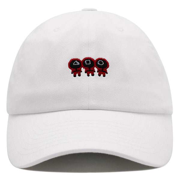 Squid Character Premium Dad Hat Embroidered Baseball Cap Game Red Uniform