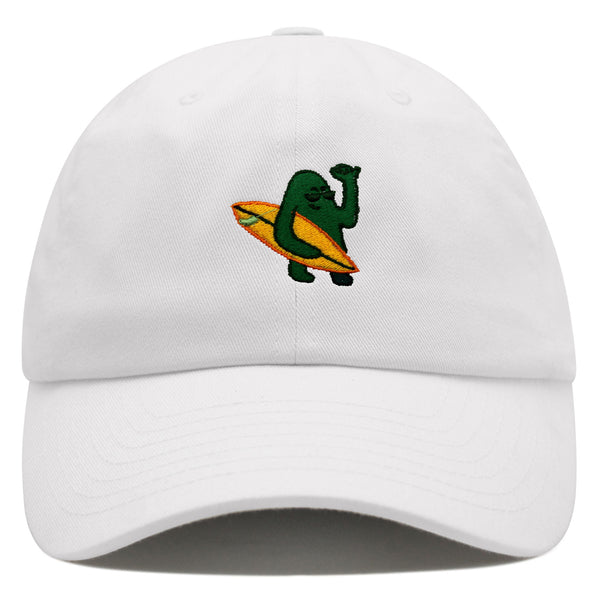 Hola Premium Dad Hat Embroidered Baseball Cap Surfing Green