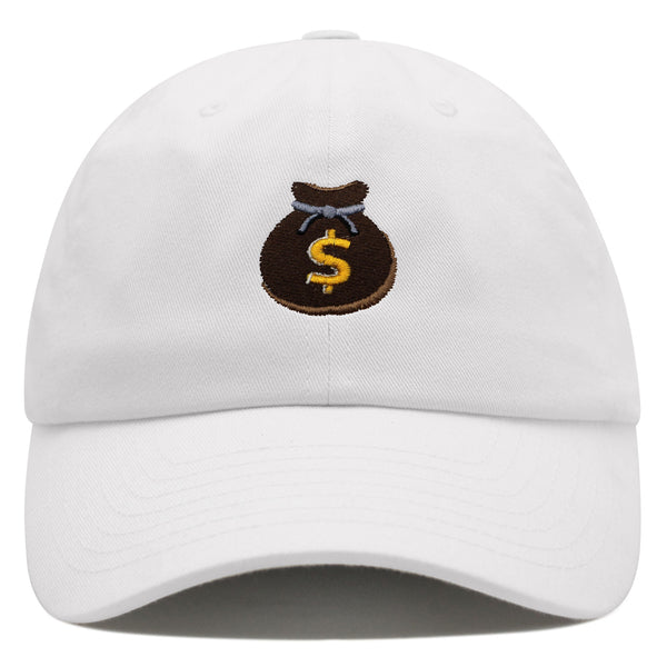 Money Bag Premium Dad Hat Embroidered Baseball Cap Pouch Leather