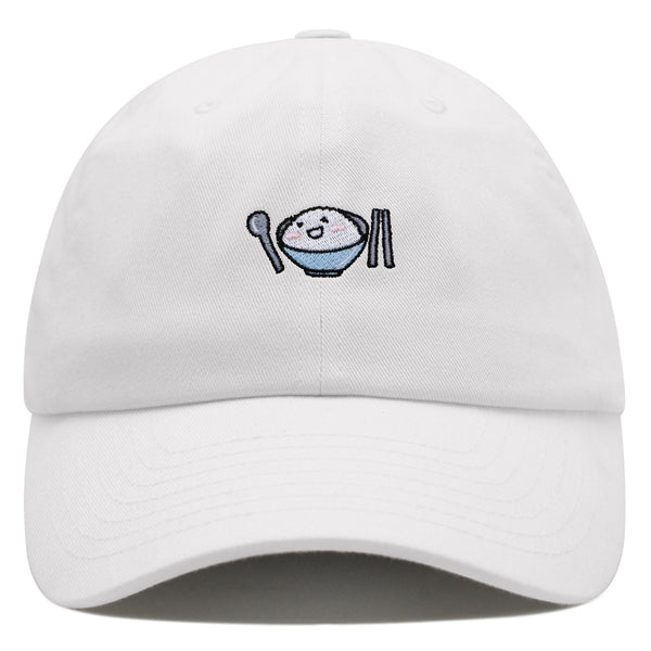 Yum Yum Premium Dad Hat Embroidered Baseball Cap Asian Food Rice