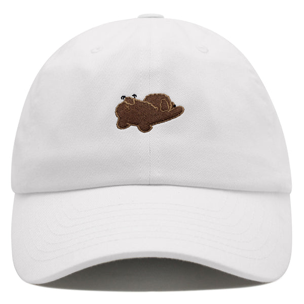 Stretching Marie Premium Dad Hat Embroidered Baseball Cap Dog Puppy