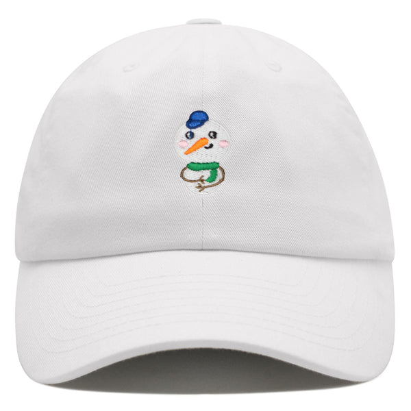 Snowman Premium Dad Hat Embroidered Baseball Cap Cute Winter