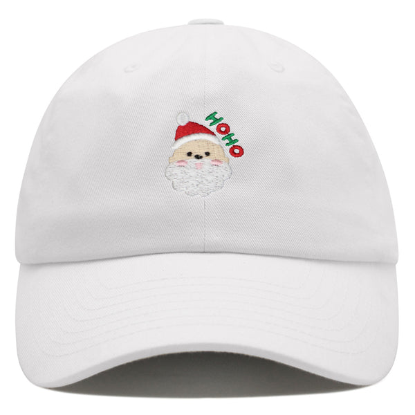 Santa Claus Face Premium Dad Hat Embroidered Baseball Cap Christmas Gift