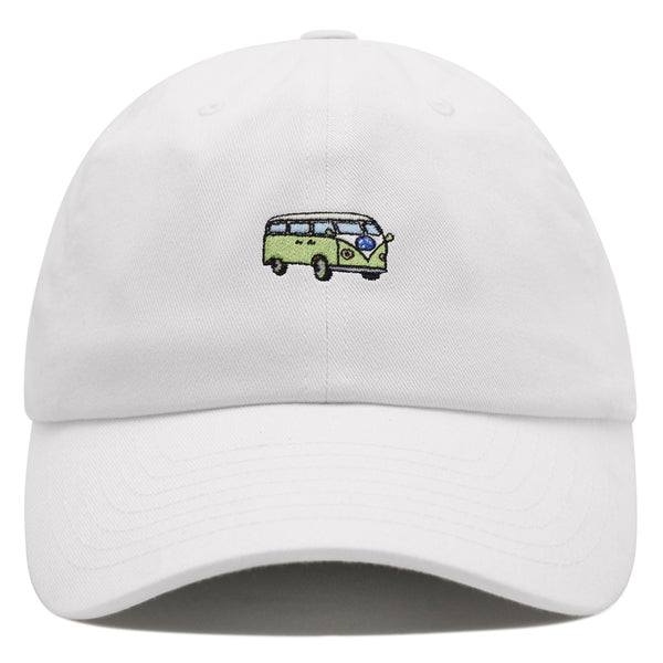 Hippie Bus Premium Dad Hat Embroidered Baseball Cap Surfing RV