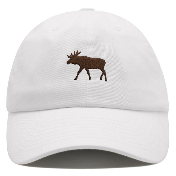 Moose Premium Dad Hat Embroidered Baseball Cap Elk Hunting