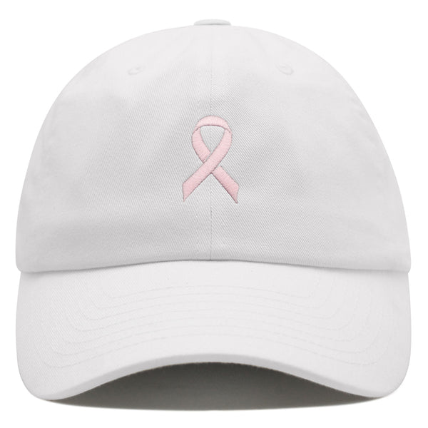 Pink Ribbon Premium Dad Hat Embroidered Baseball Cap Breast Cancer