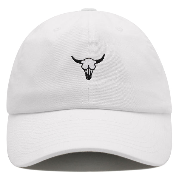 Bull Skull  Premium Dad Hat Embroidered Baseball Cap Cowboy