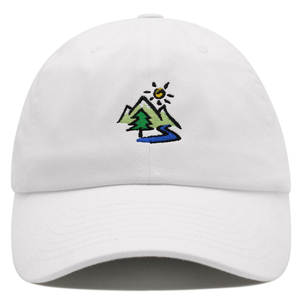 Mountain Premium Dad Hat Embroidered Baseball Cap Image