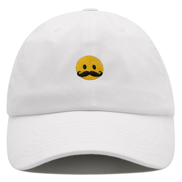 Mustache Emoji Premium Dad Hat Embroidered Baseball Cap Funny