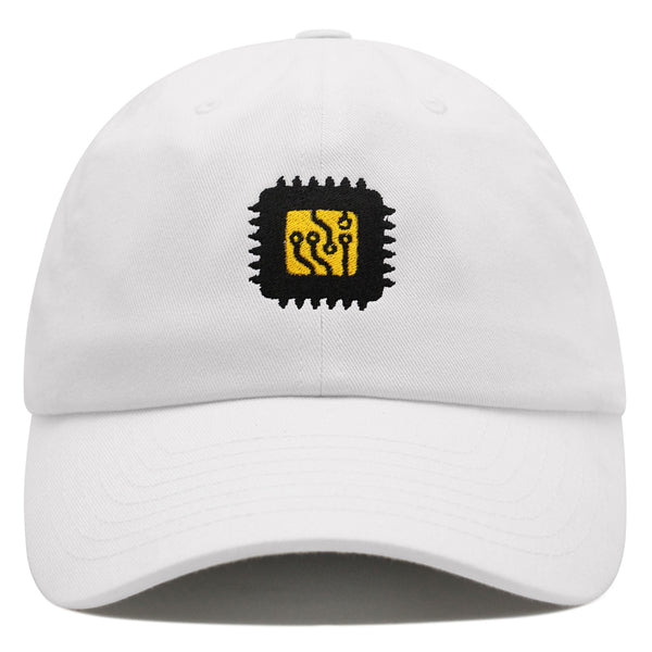 Computer Chip Premium Dad Hat Embroidered Baseball Cap CPU