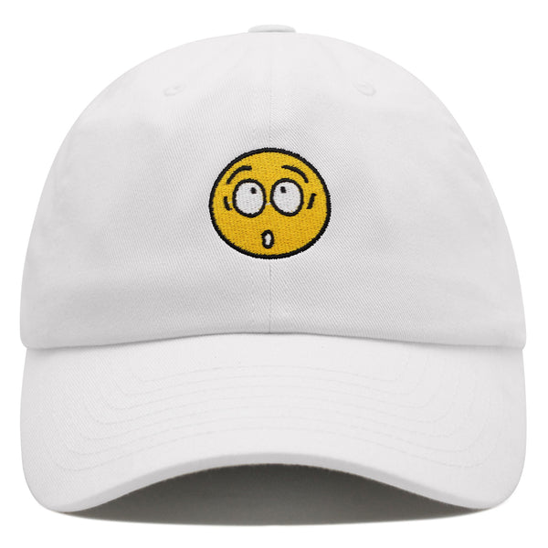 Surprised Face Emoji Premium Dad Hat Embroidered Baseball Cap Silly