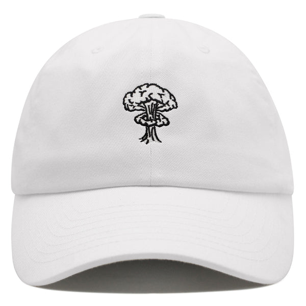 Mushroom Cloud  Explosion Premium Dad Hat Embroidered Baseball Cap Nuclear