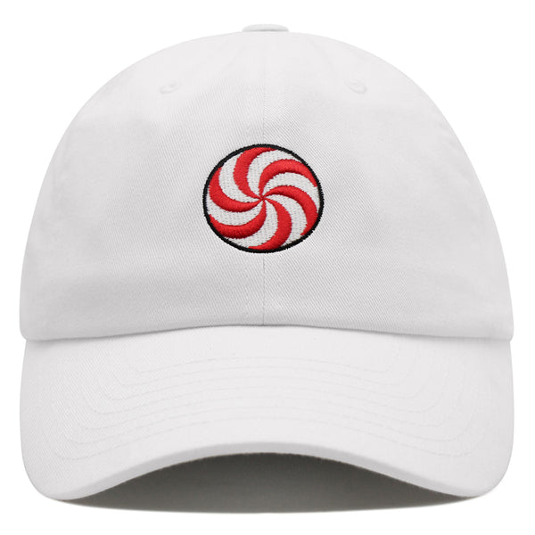 Peppermint Swirl Candy Premium Dad Hat Embroidered Baseball Cap Foodie