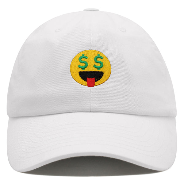 Money Eyes Emoji Premium Dad Hat Embroidered Baseball Cap Funny