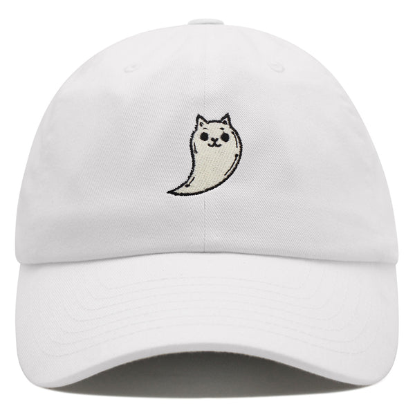 Ghost Cat  Premium Dad Hat Embroidered Baseball Cap Cute