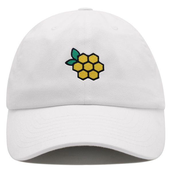 Honeycomb Premium Dad Hat Embroidered Baseball Cap Honey Logo