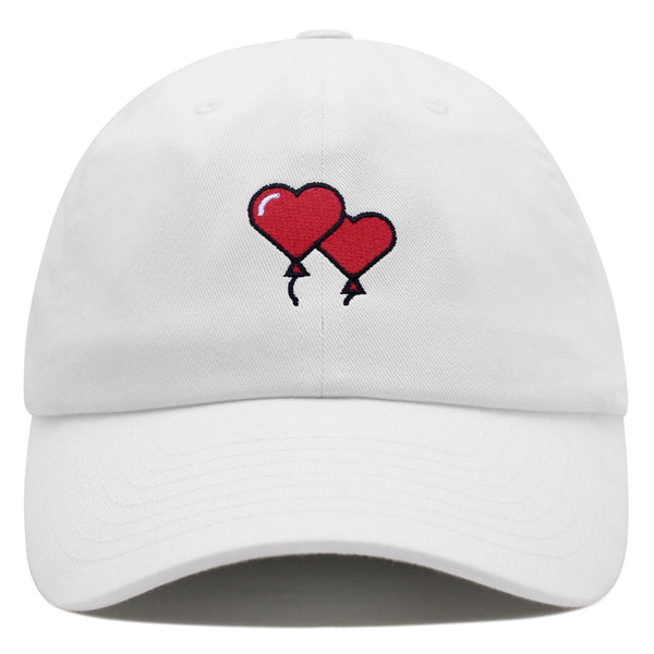 Heart Balloon Premium Dad Hat Embroidered Baseball Cap Red Ballon