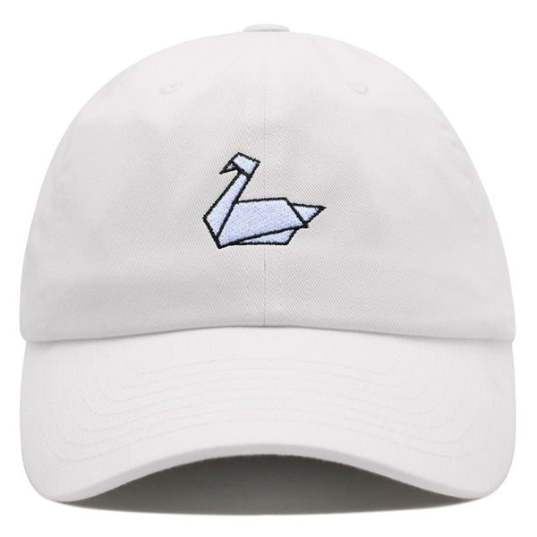 Paper Swan Premium Dad Hat Embroidered Baseball Cap Origami